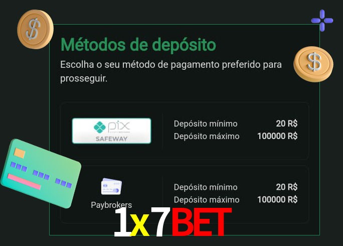 O cassino 1x7bet oferece uma grande variedade de métodos de pagamento