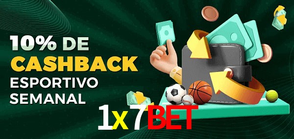 10% de bônus de cashback na 1x7bet